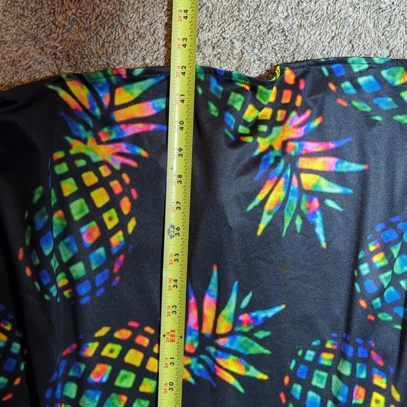 Pineapple Dress, Size XL, Black And Multi Color Pineapple - Picture 6 of 7